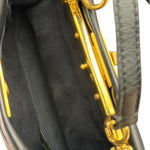 Fendi Black Leather Nano Peekaboo Two-Way Bag