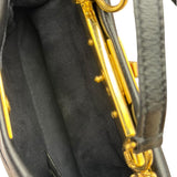 Fendi Black Leather Nano Peekaboo Two-Way Bag