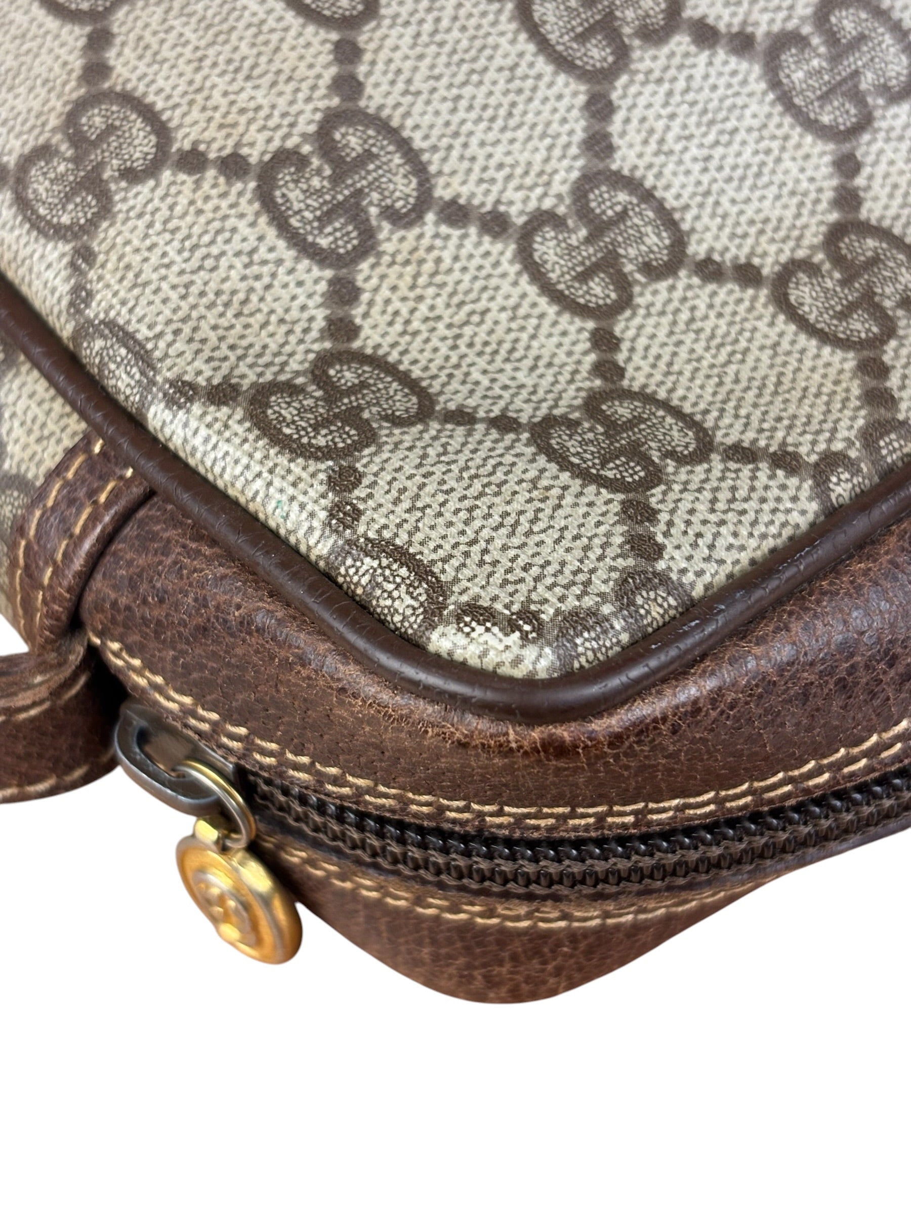 Gucci GG Vintage Coated Canvas Zip Pouch