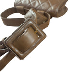 Chanel Brown Quilted Waist Bag 1990