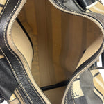 Chanel Cream Leather Coated Canvas Le Train Boston Bag 2006
