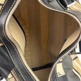 Chanel Cream Leather Coated Canvas Le Train Boston Bag 2006