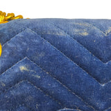 Gucci GG Blue Velvet Marmont Chain Shoulder Bag