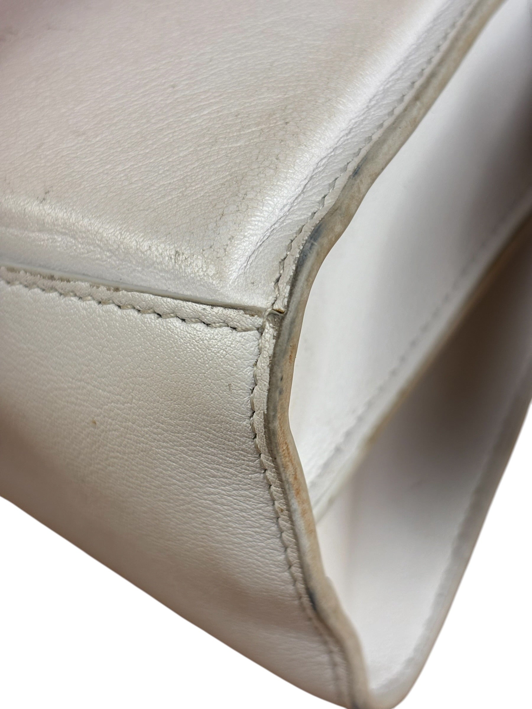Balenciaga White Leather Neo Classic Le City Two-Way Bag