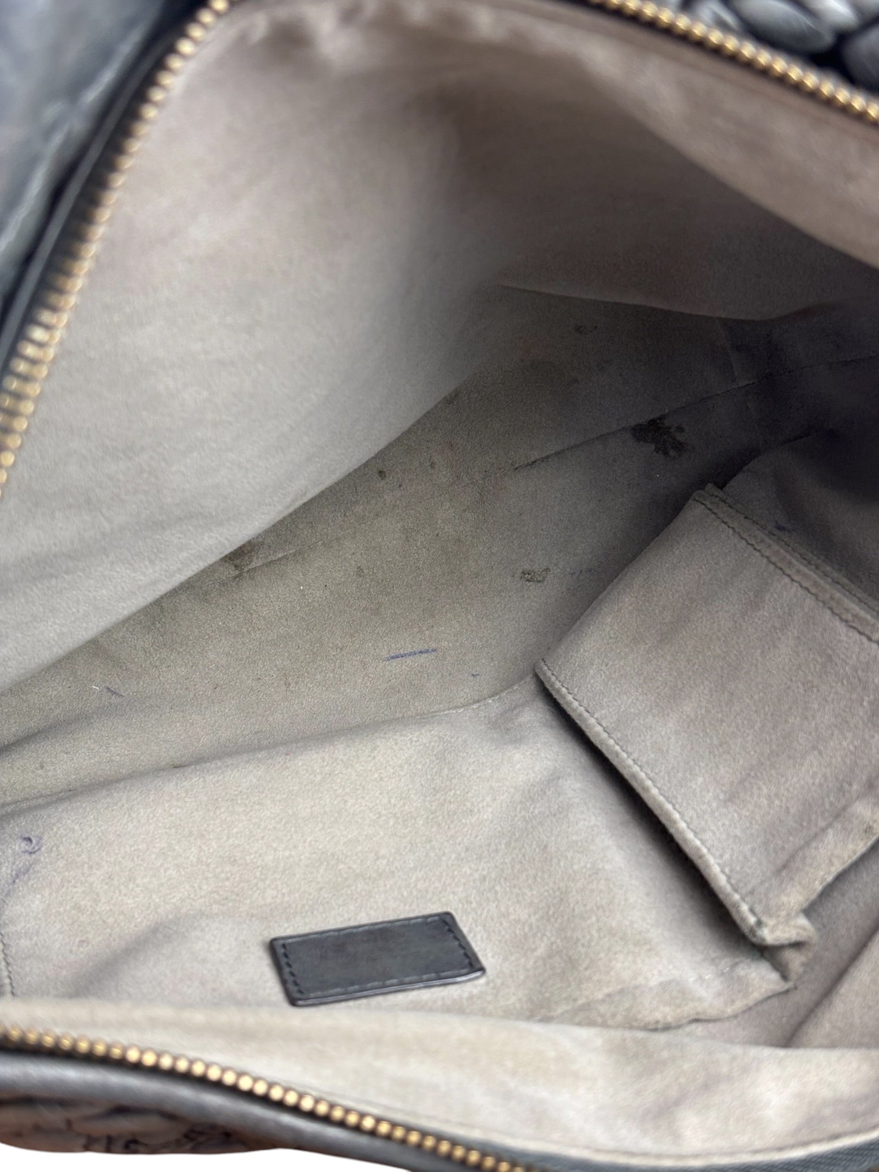 Louis Vuitton Limited Edition Grey Leather Monogram Olympe Nimbus Hobo Bag