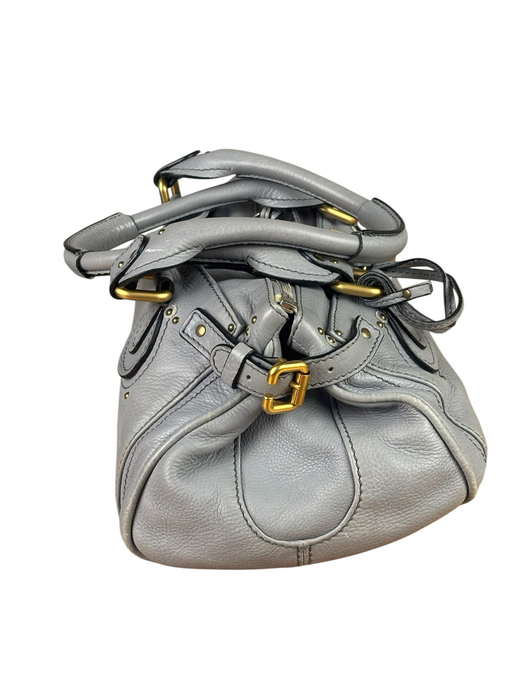 Chloe Grey Leather Paddington Handbag
