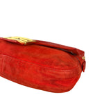 Fendi Baguette Red Suede