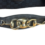 Gucci GG Black Hobo Horsebit Shoulder Bag