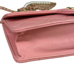 Chanel Pink Quilted Leather Pearl Chain Flap Bag 2019