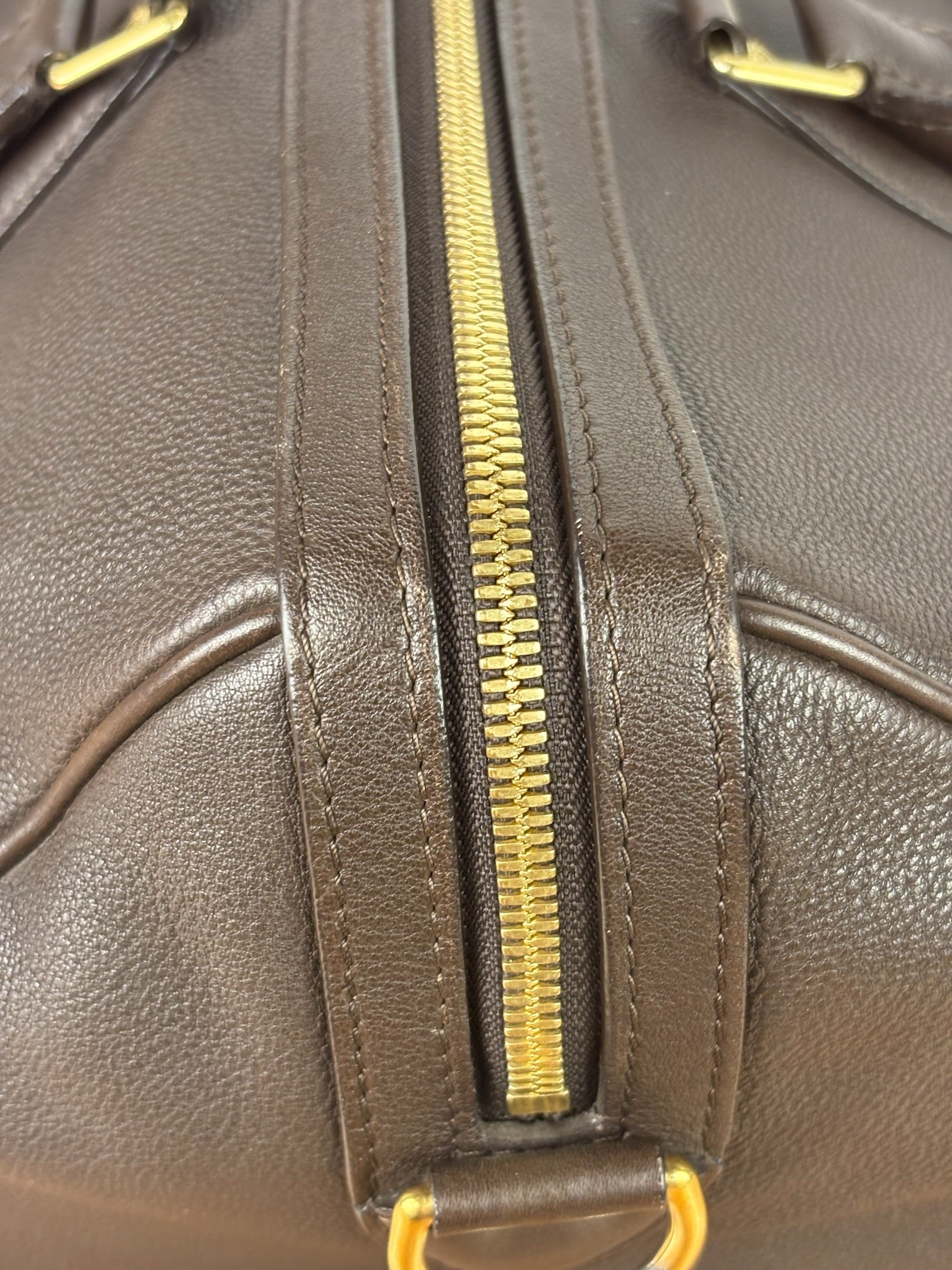 Louis Vuitton Chocolate Calfskin Sofia Coppola Duffel Bag