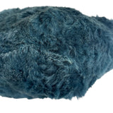Chanel Dark Green Rabbit Fur/Leather Trim Shoulder Bag 2000