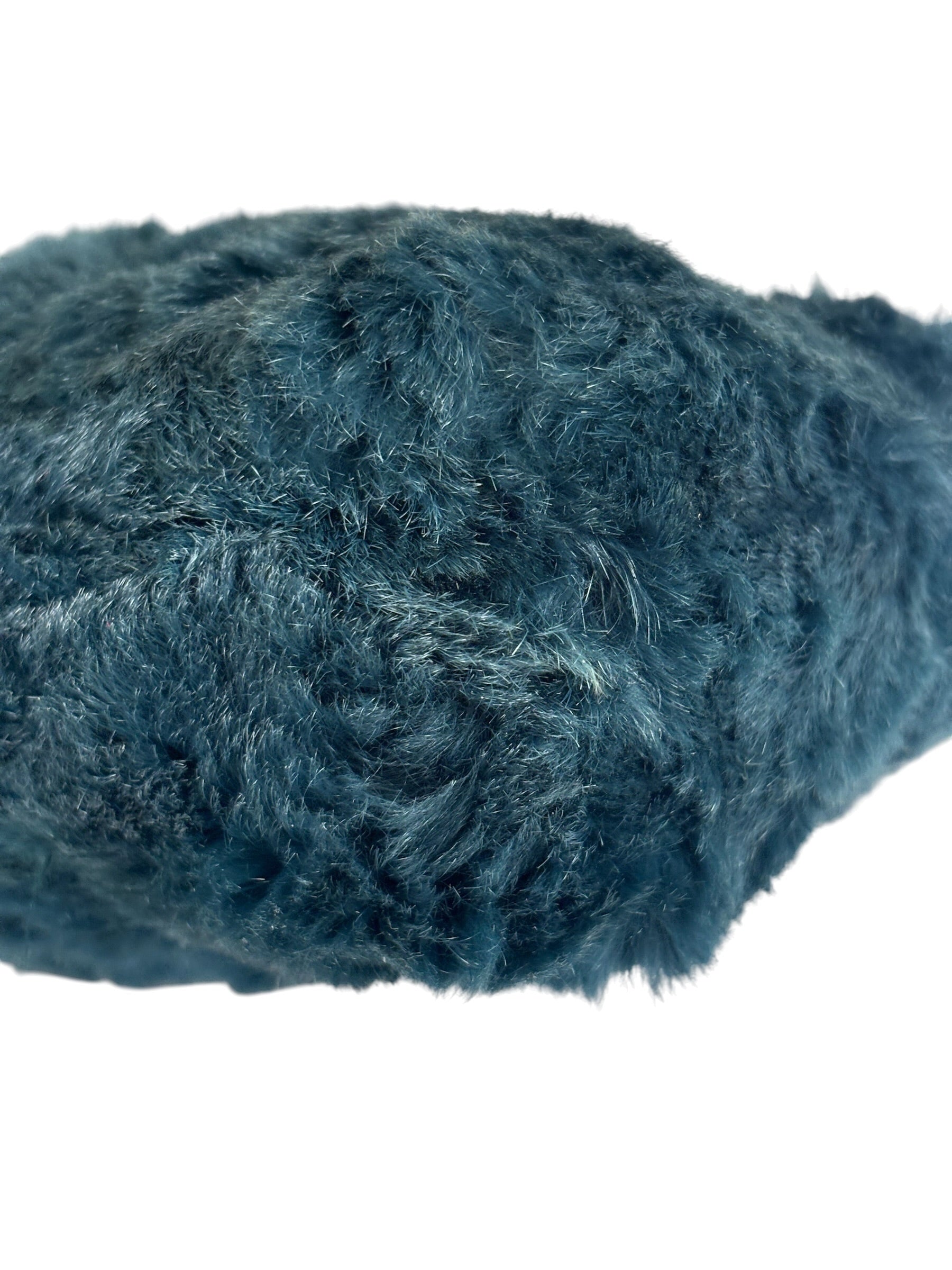 Chanel Dark Green Rabbit Fur/Leather Trim Shoulder Bag 2000