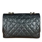 Chanel Black Caviar Leather Single Flap Bag '04