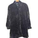 Saga Purple Ranched Mink Fur Long Coat