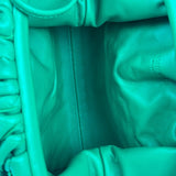Bottega Veneta Green Leather Intercciato Small Crossbody
