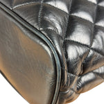 Chanel Vintage Black Quilted Leather Chain Tote/Shoulder Bag 1999