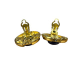 Chanel Vintage Royal Blue Glass Gripoix  Clip-On Earrings