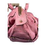 Salvatore Ferragamo Pink Nylon/Leather Bowler Bag