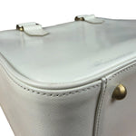 Burberry White Leather Multi-Pocket Handbag