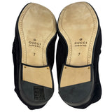Gucci Black Suede Horsebit Loafers
