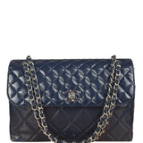 Chanel Blue Patent Quilted Business Flap Bag 2012 17ds
