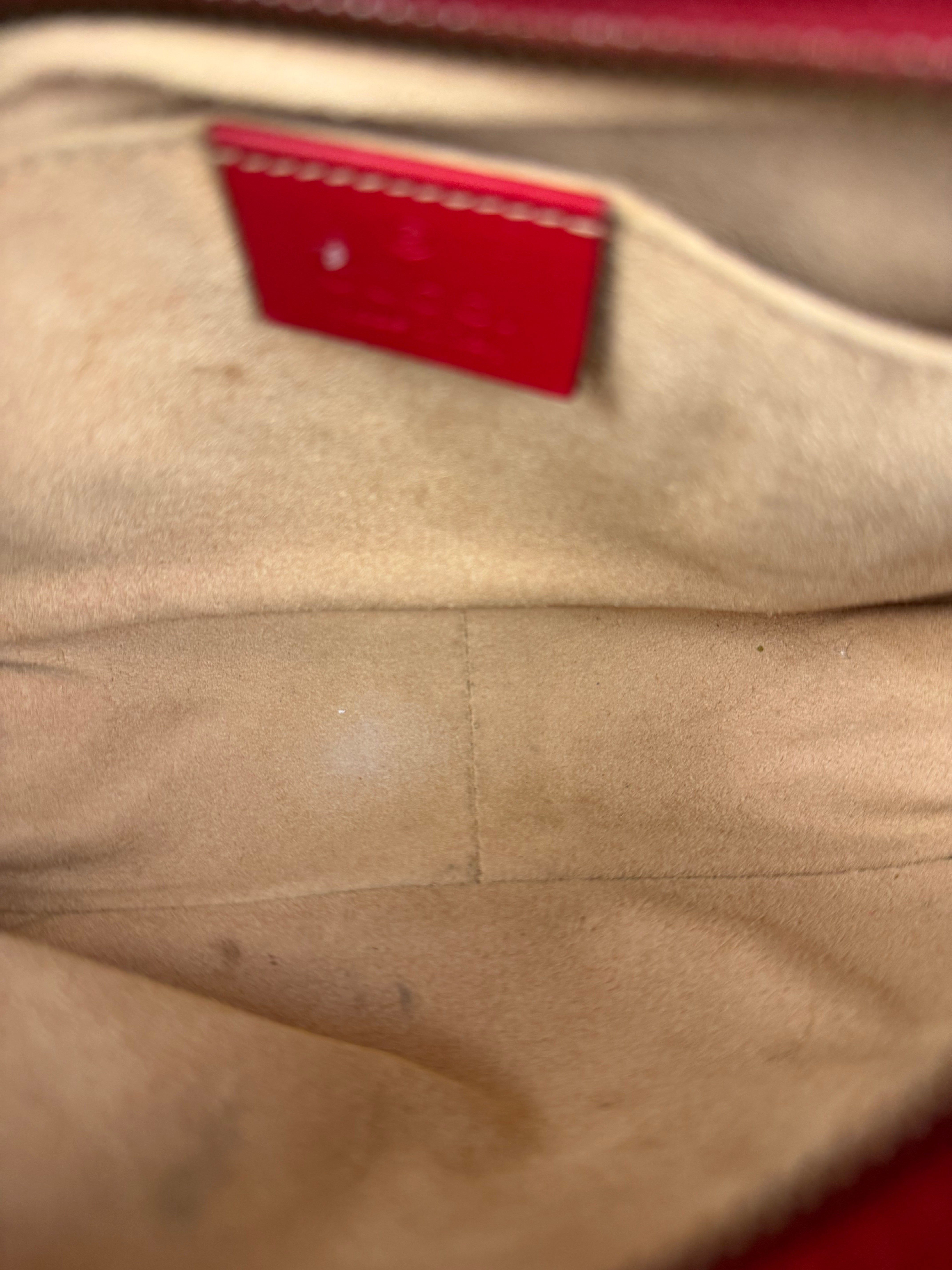 Gucci Leather GG Red Marmont Crossbody