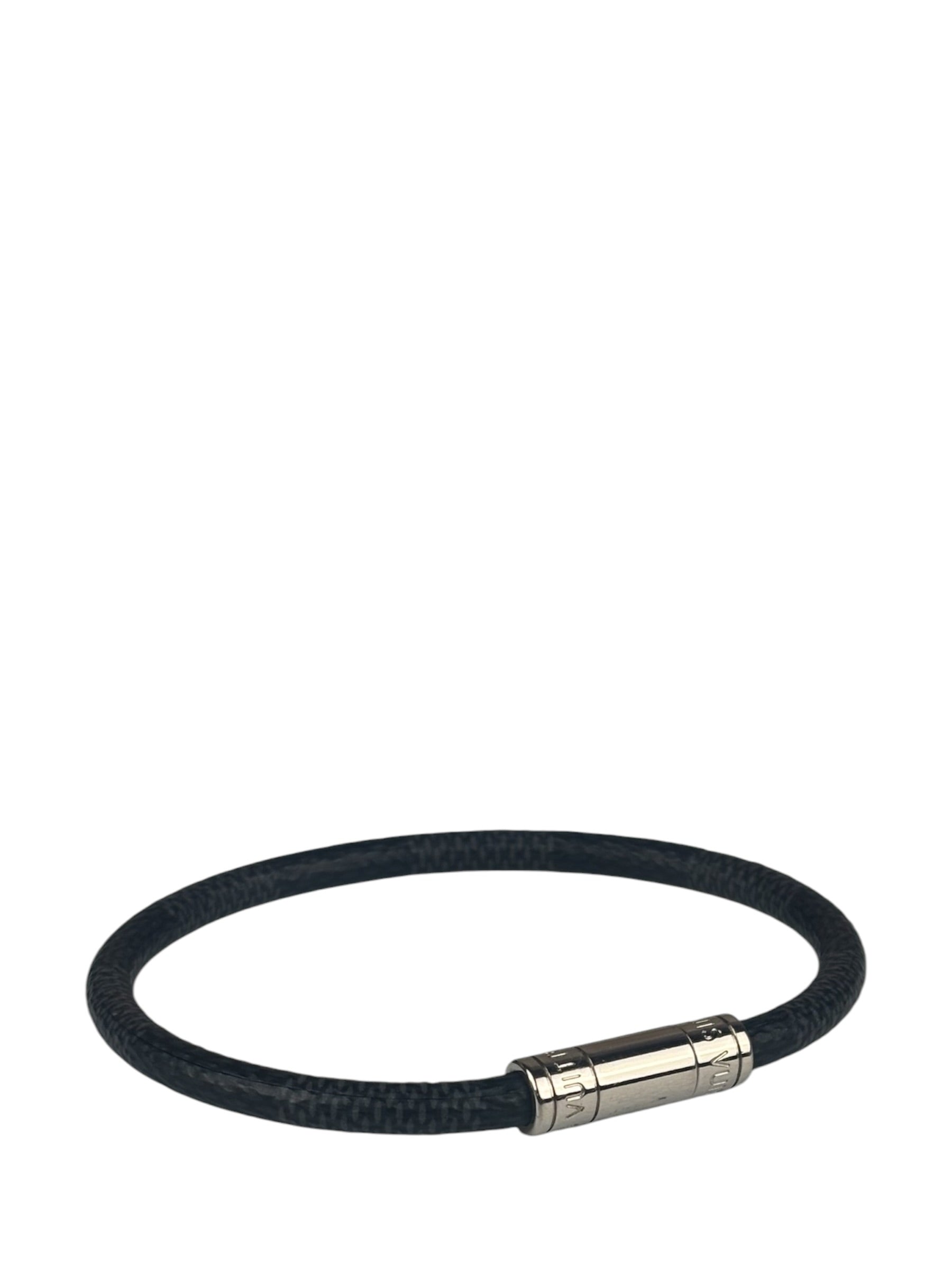 Louis Vuitton Black/Grey Damier Graphite Canvas Keep It Bracelet