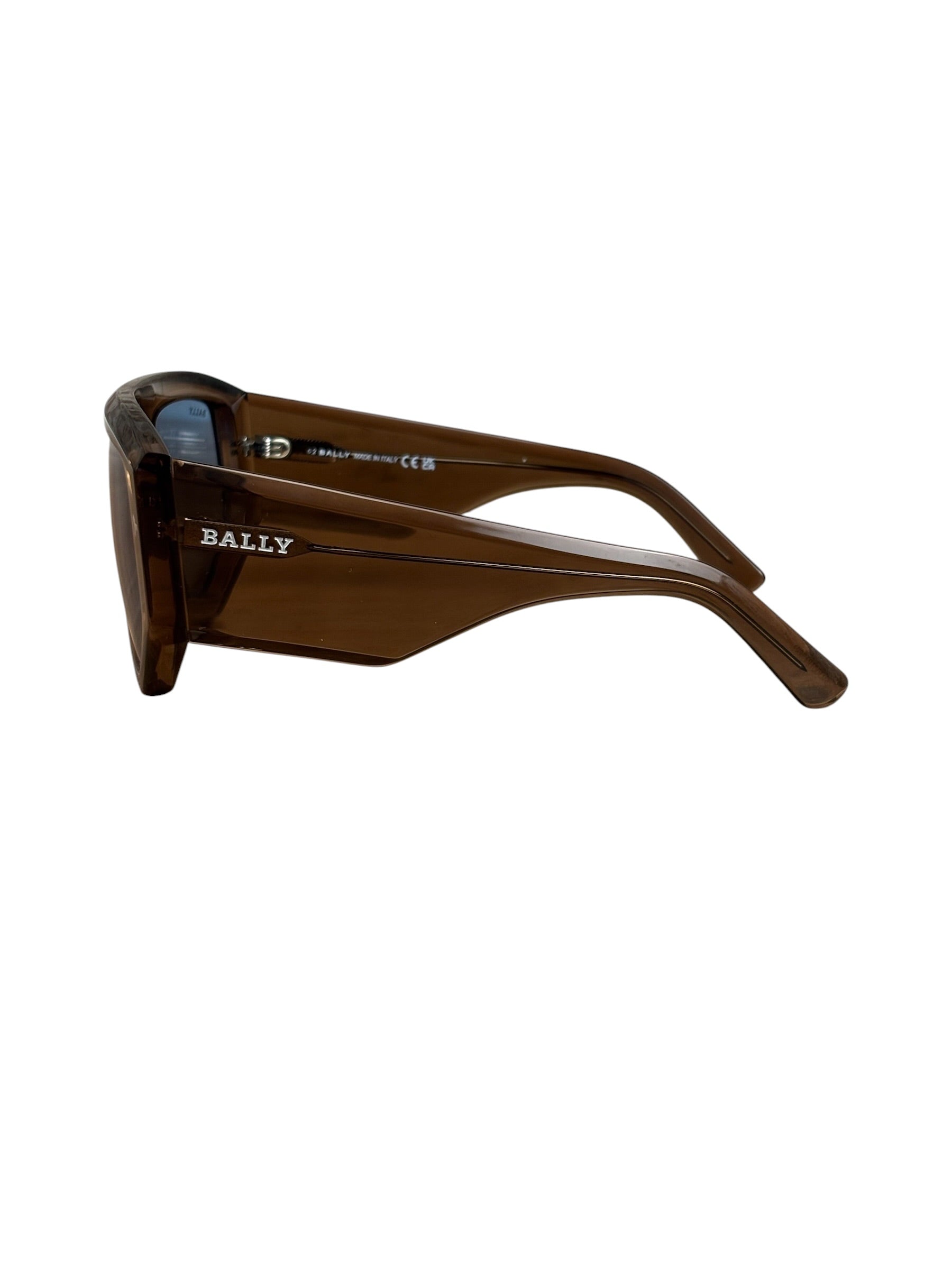 Bally 60mm Blue Lenses Geometric Sunglasses