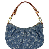 Louis Vuitton Blue Denim/Leather Trim Pochette