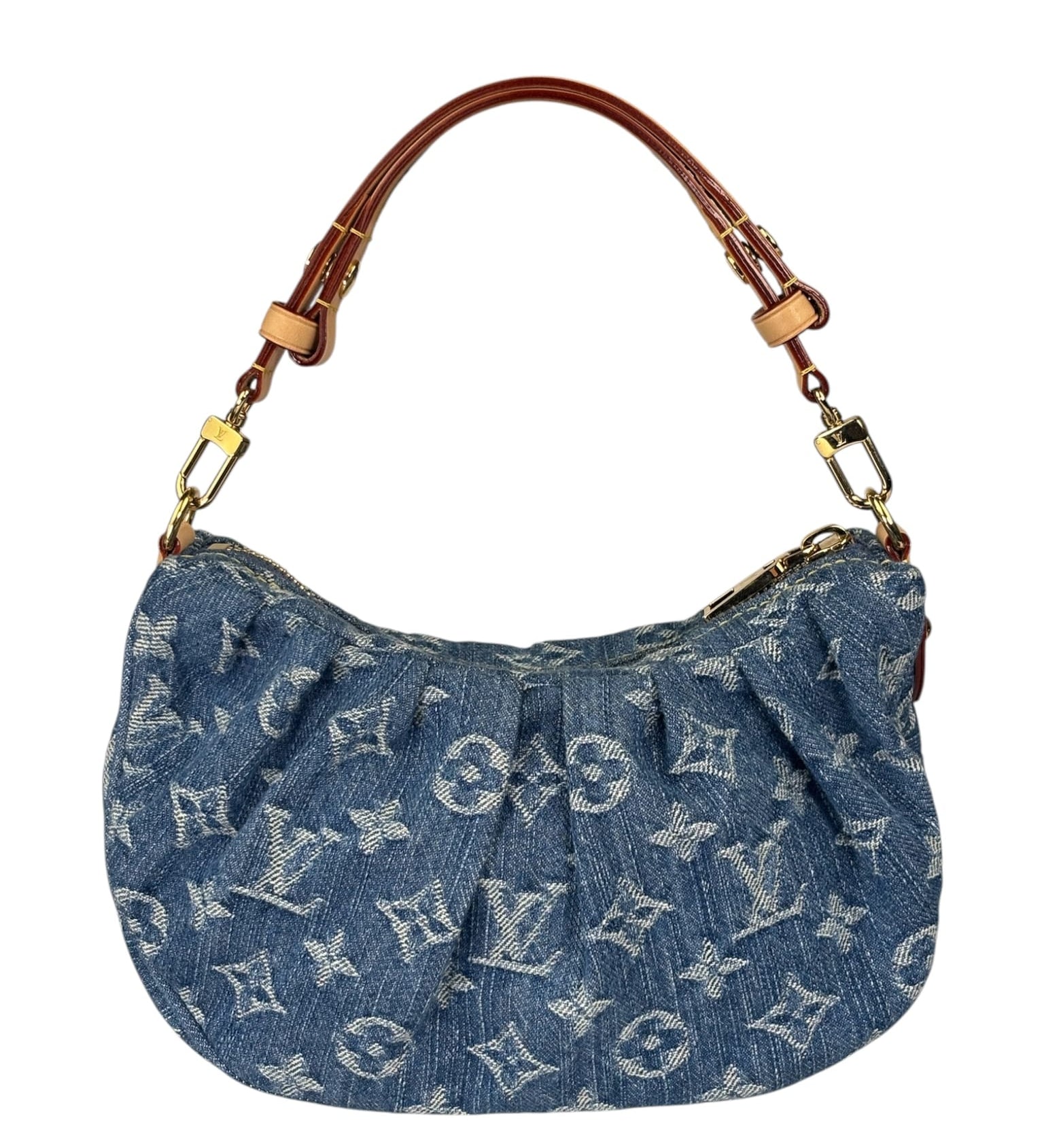 Louis Vuitton Blue Denim/Leather Trim Pochette