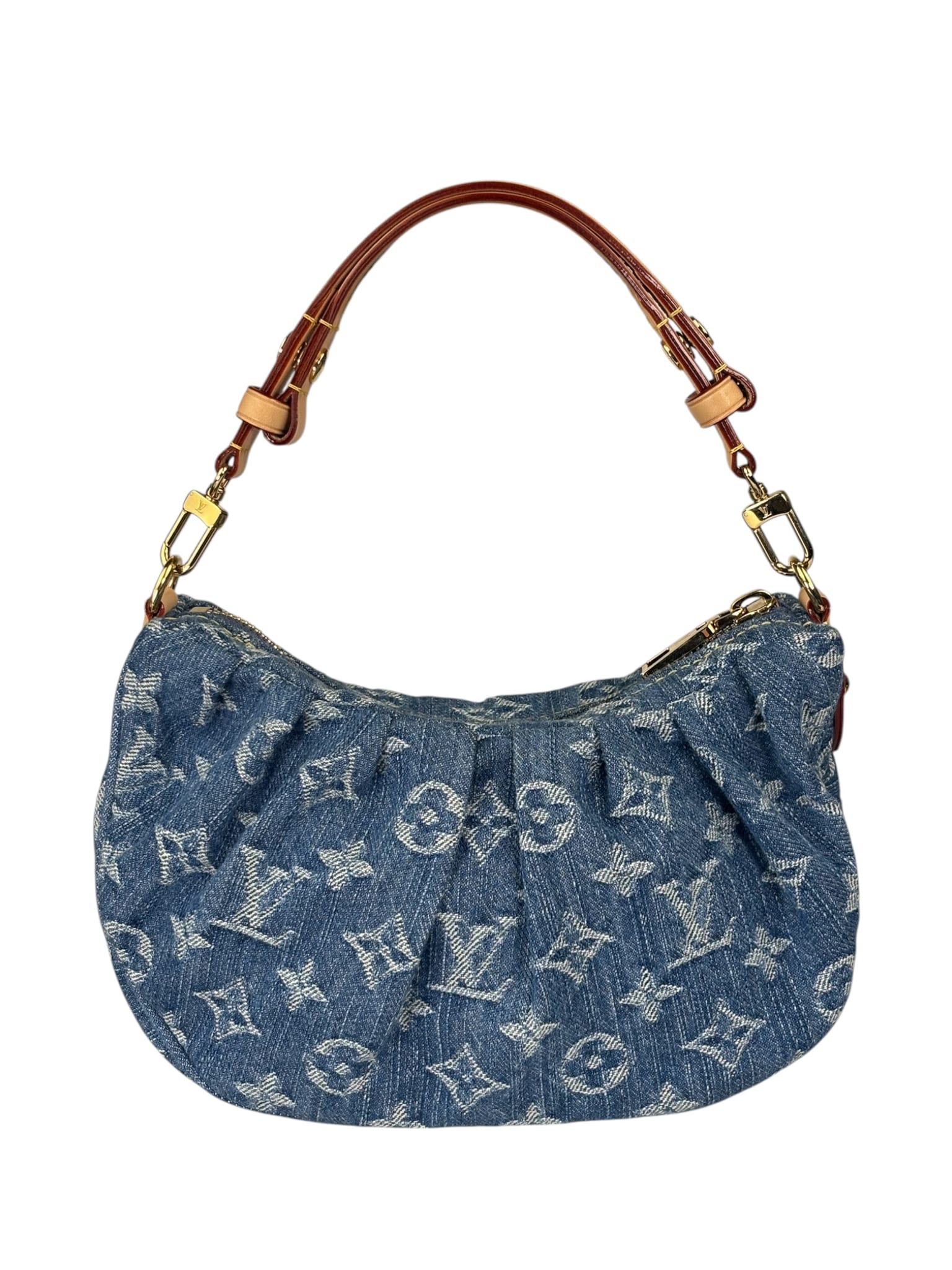 Louis Vuitton Blue Denim/Leather Trim Pochette