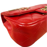 Chanel Red Lambskin Timeless Small Shoulder Bag 2017