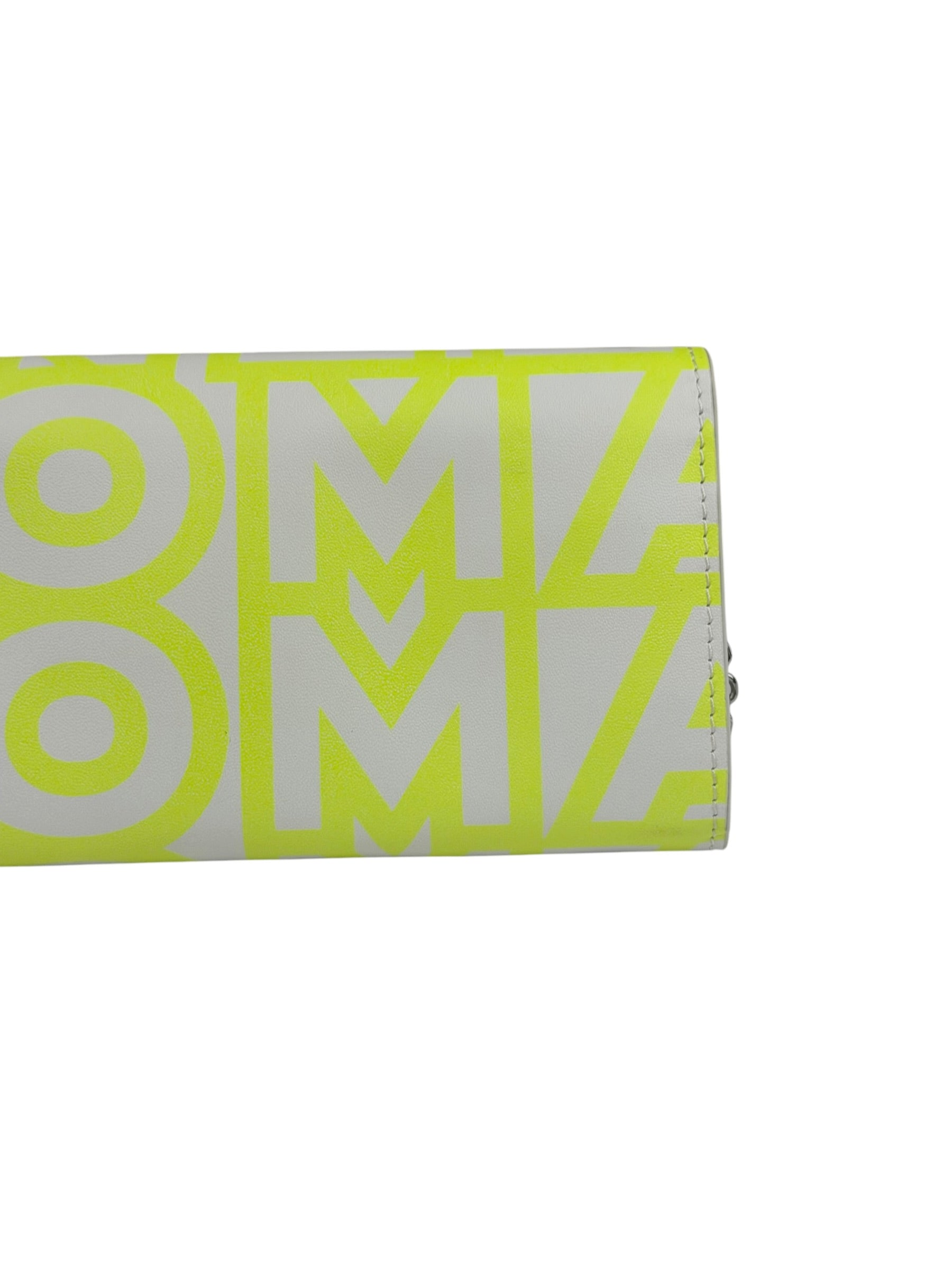 Fendi x Marc Jacobs Grey/Neon Yellow Roma Flap Wallet On Chain