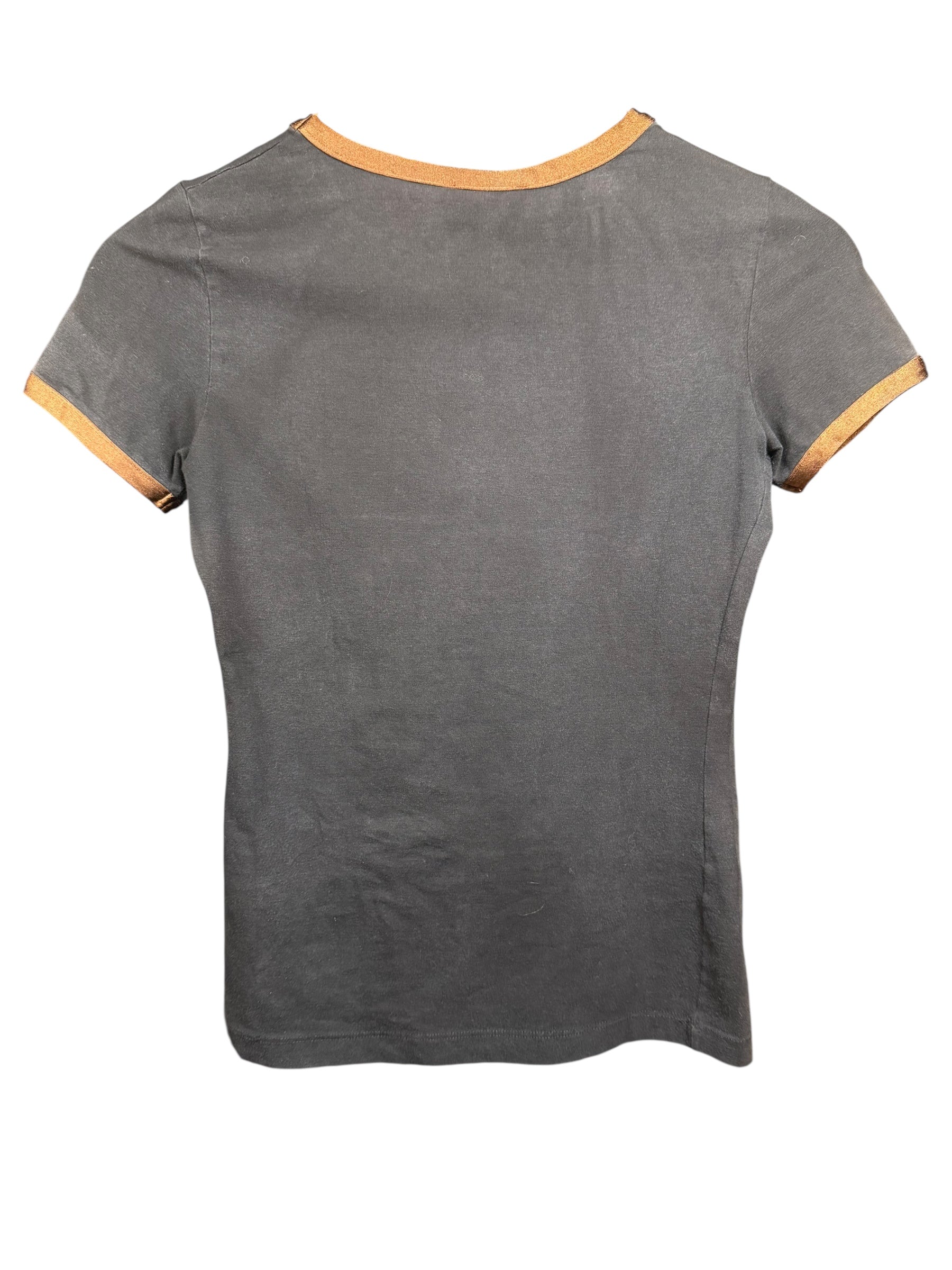 Fendi Logo Black Short Sleeve Top