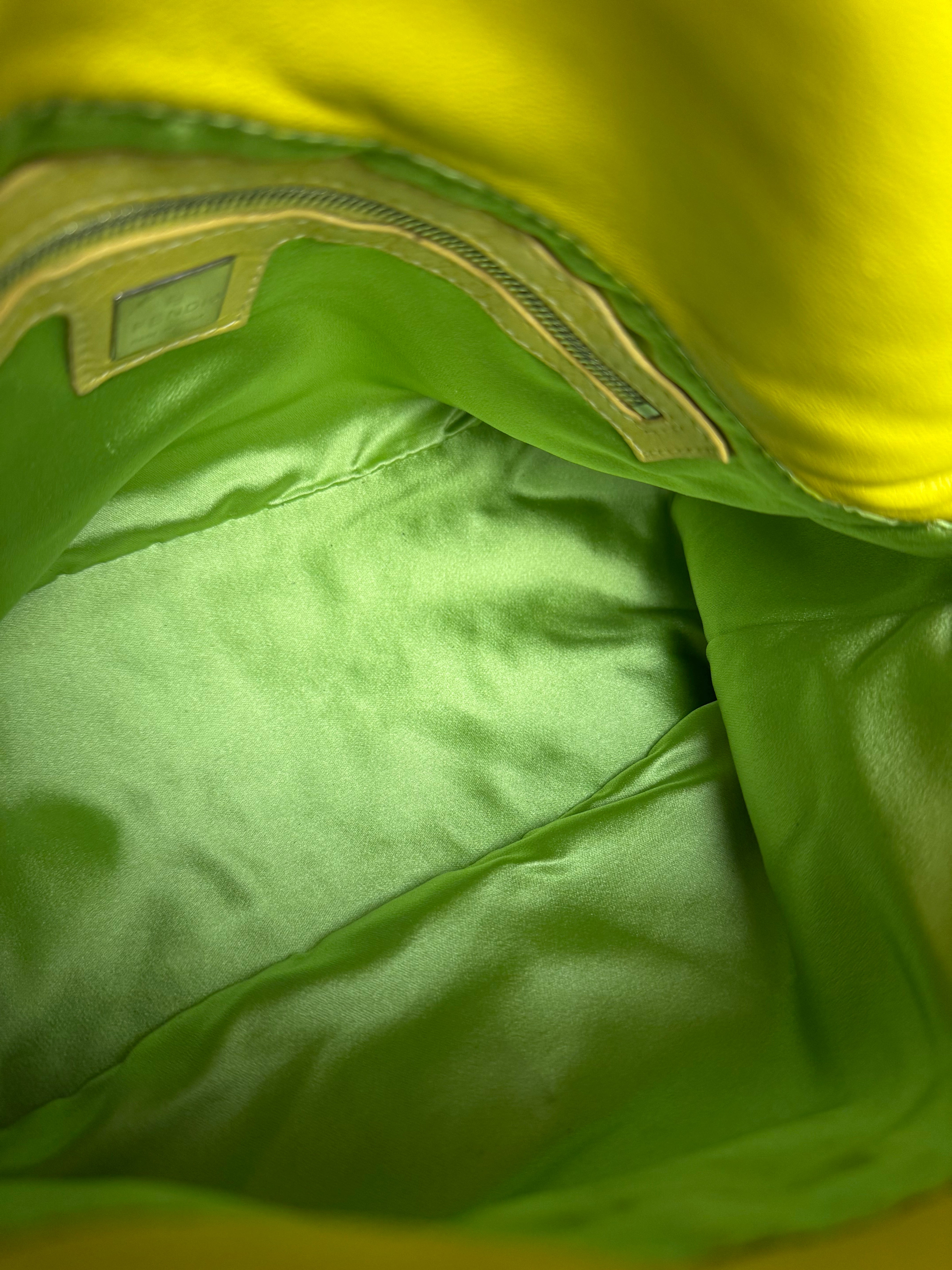 Fendi Yellow Leather Mamma Baguette