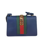 Gucci Navy Blue Sylvie Leather Crossbody Bag