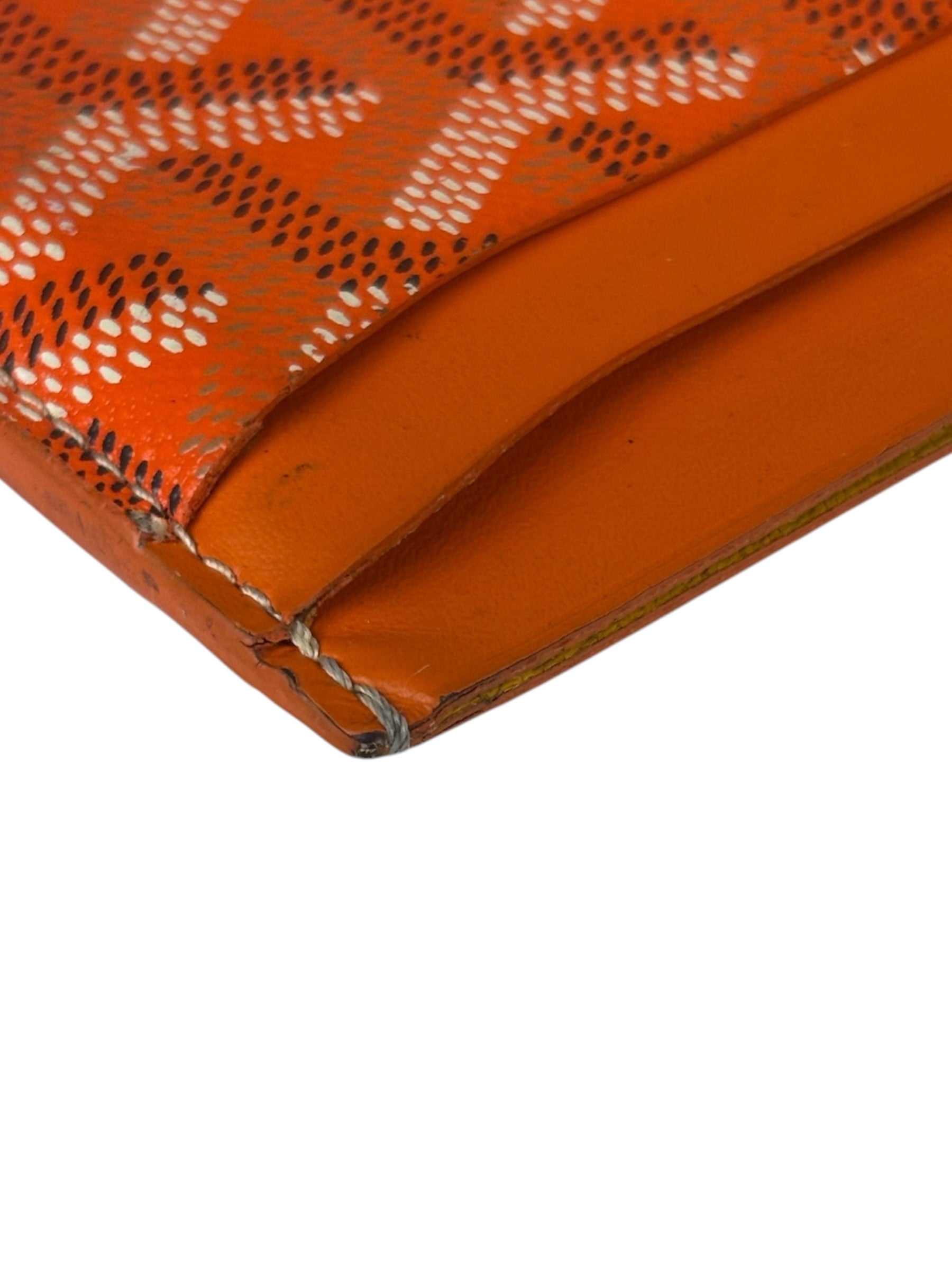Goyard Orange Leather Saint Sulpice Cardholder