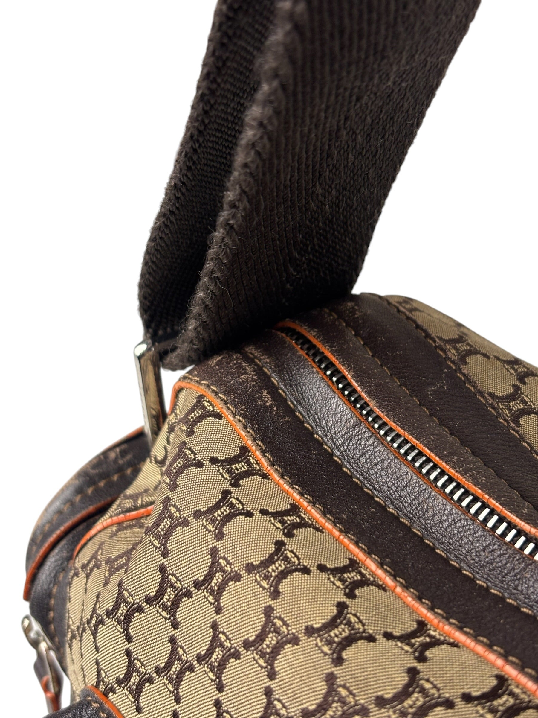 Celine Vintage Canvas Macadam Messenger Bag