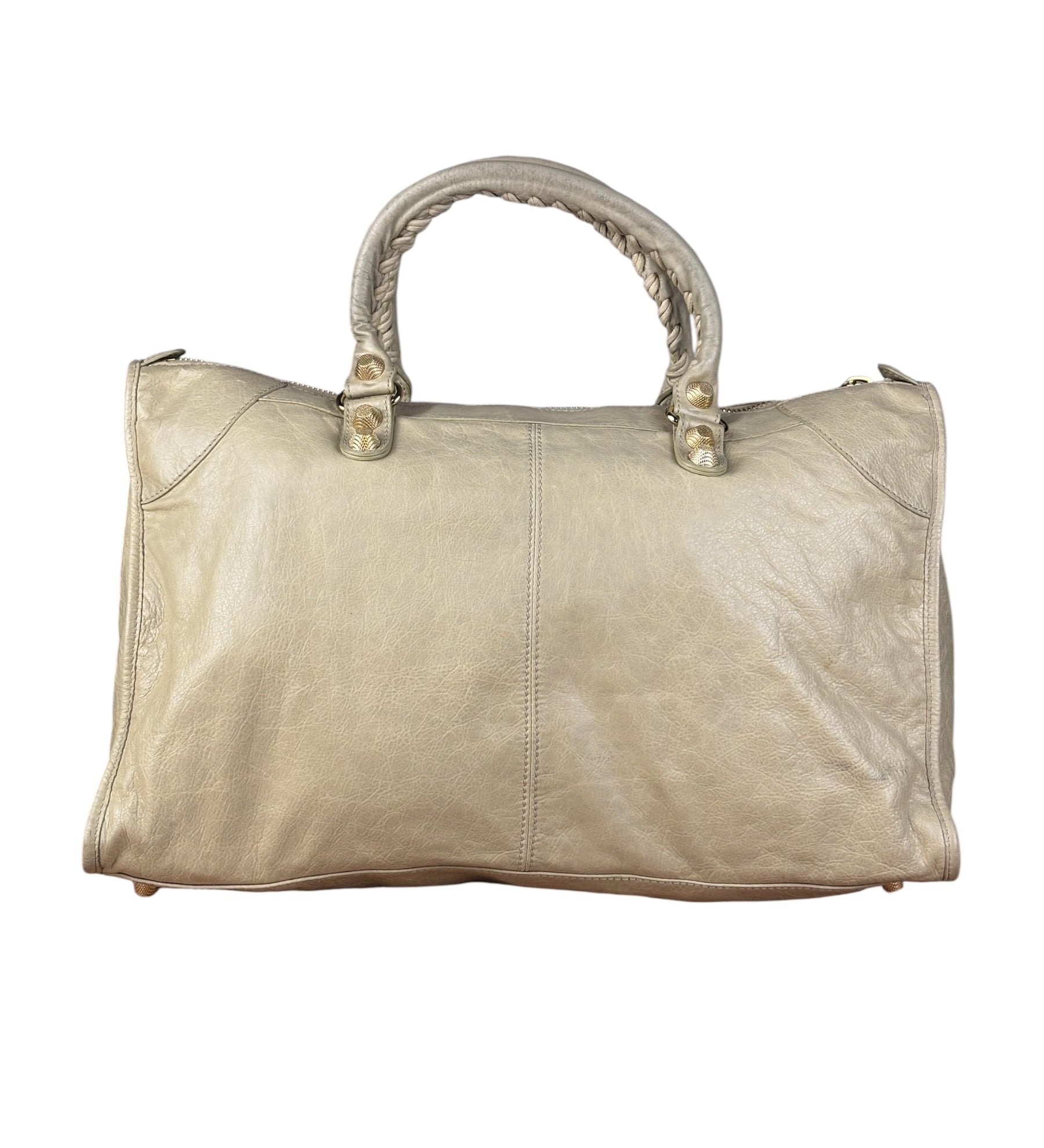 Balenciaga Beige Leather Large Classic City Bag