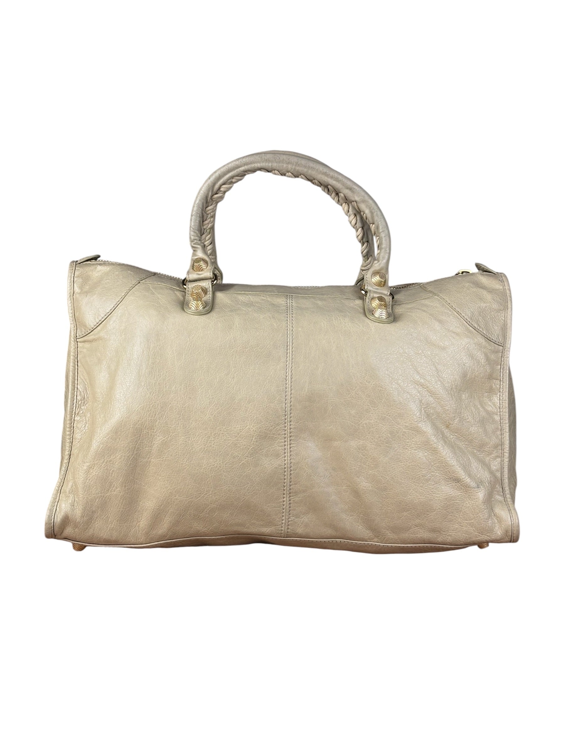 Balenciaga Beige Leather Large Classic City Bag