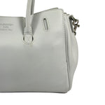 Balenciaga White Leather Bel Air Carry All Handbag