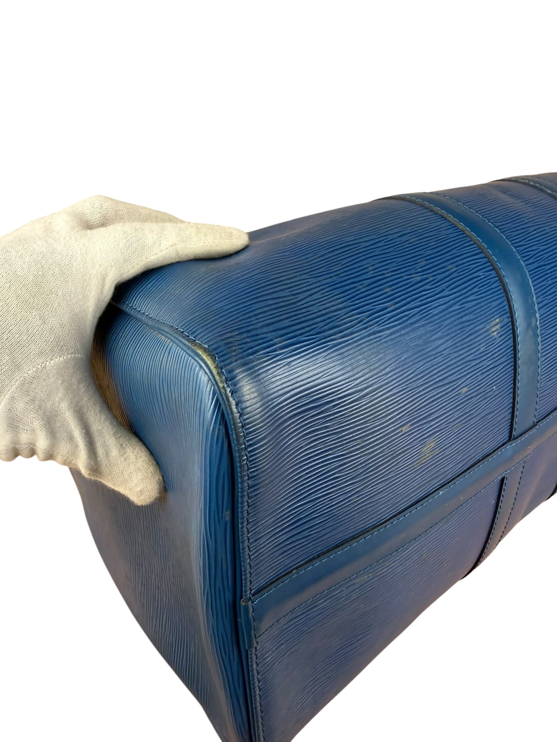 Louis Vuitton Vintage Blue Epi Leather Keepall
