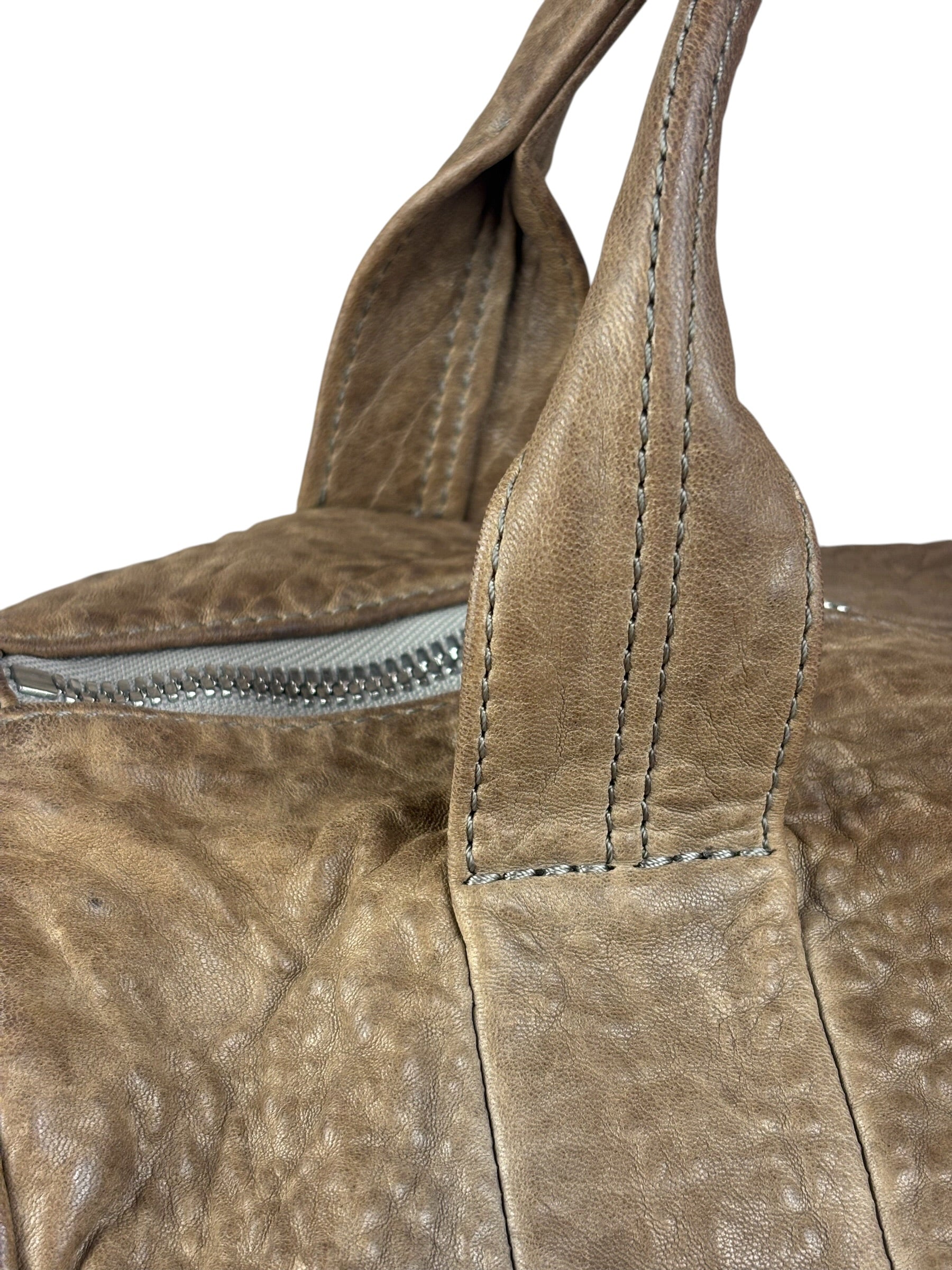 Alexander Wang Tan Beige Leather Rocco Satchel Two-Way Bag