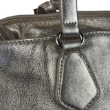 Prada Vintage Metallic Gold Leather Satchel Handbag