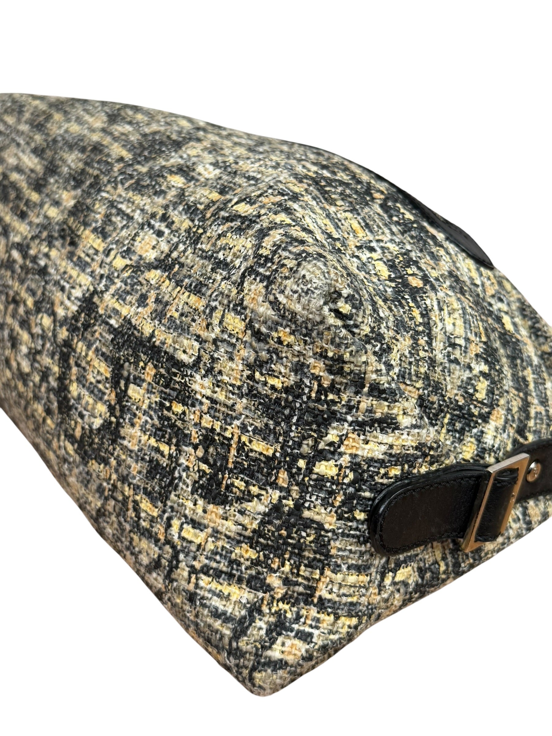Chanel Black/Beige Tweed Clover Hobo Shoulder Bag '05-'06