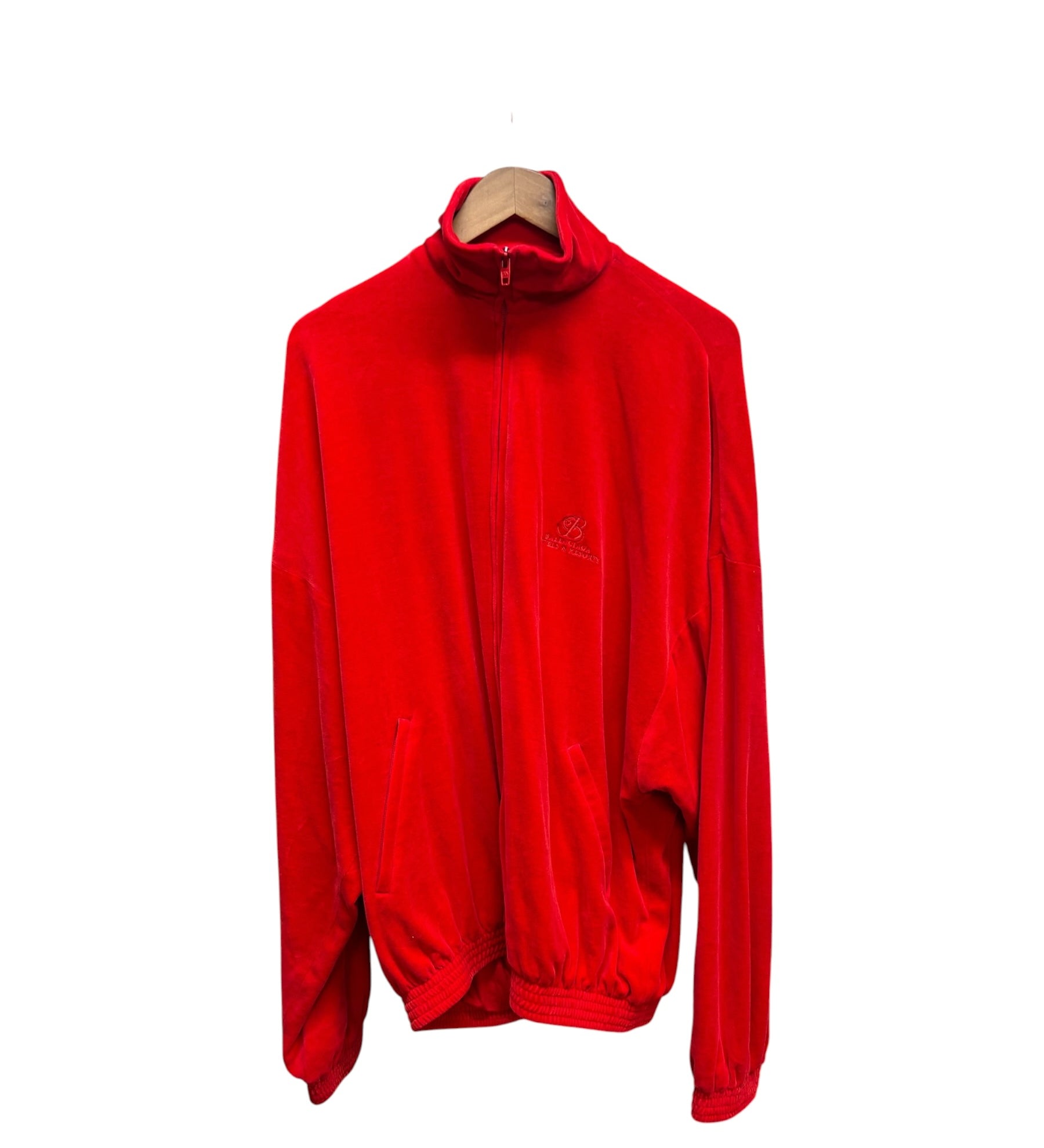Balenciaga Red Zippy Oversized Jacket