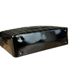 Chanel Black Patent Chocolate Bar Shoulder Bag '02