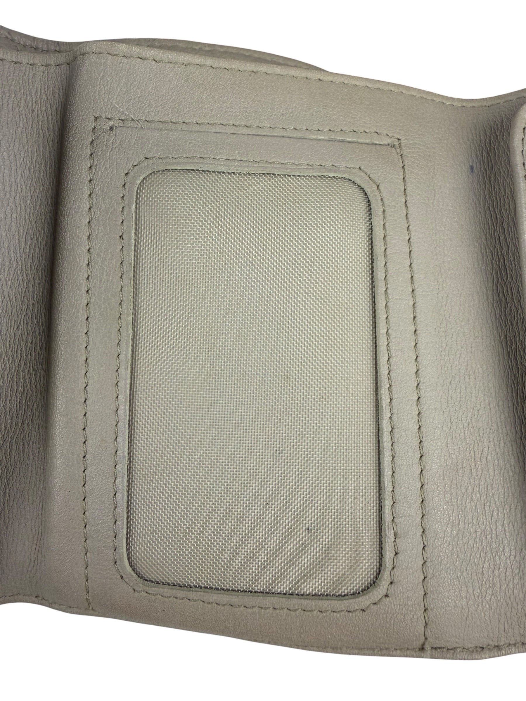 Loewe Muted Slate Blue Leather Monogram Debossed Anagram Wallet
