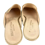 Helene Arpels Ostrich Leather Mule Tan