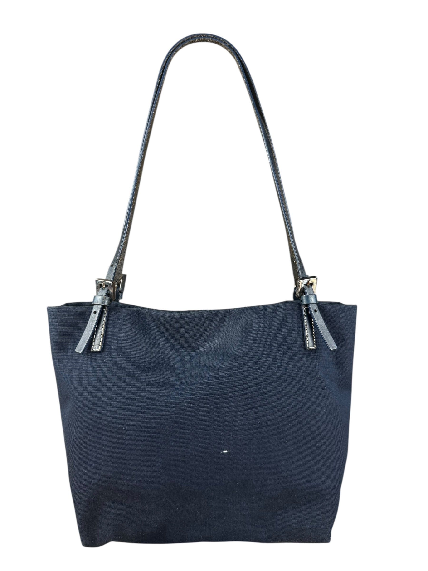 Fendi FF Wave Canvas Shoulder Tote